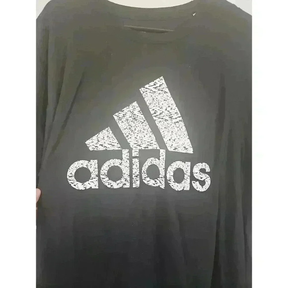 Adidas Black Short Sleeve Tee Mens Go To T Shirt Size Large - Picture 2 of 6